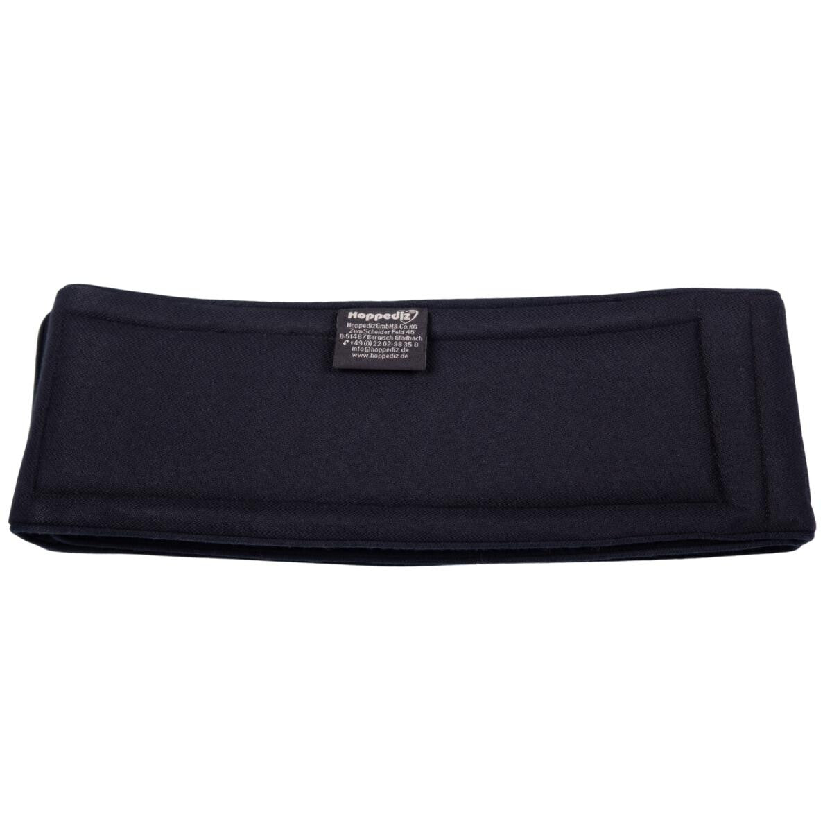 Cinto abdominal com velcro Hoppediz, todo preto, para usar com os porta-bebés Bondolino e Hop-Tye.