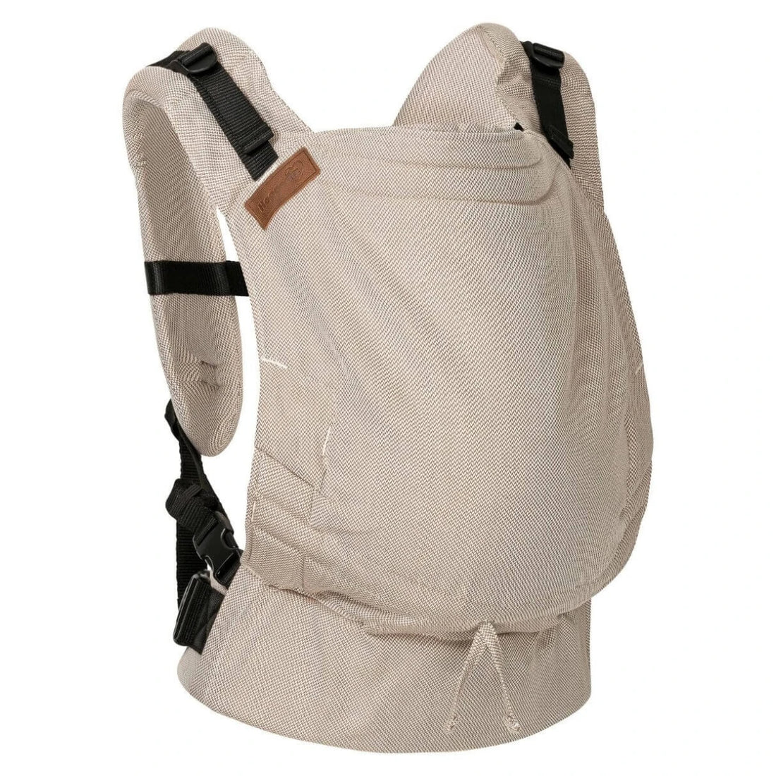 Mochila Hoppediz Ajustável BabySize Buckle Djerba vista de frente, destacando as alças acolchoadas e a estrutura ergonómica.