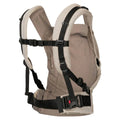 Mochila Hoppediz Ajustável BabySize Buckle Djerba vista de costas, mostrando o painel traseiro ajustável e as fivelas de segurança.