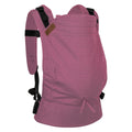 Mochila Hoppediz Ajustável BabySize Buckle Mallorca cor de rosa, vista frontal, mostrando o design ergonómico e as alças acolchoadas.