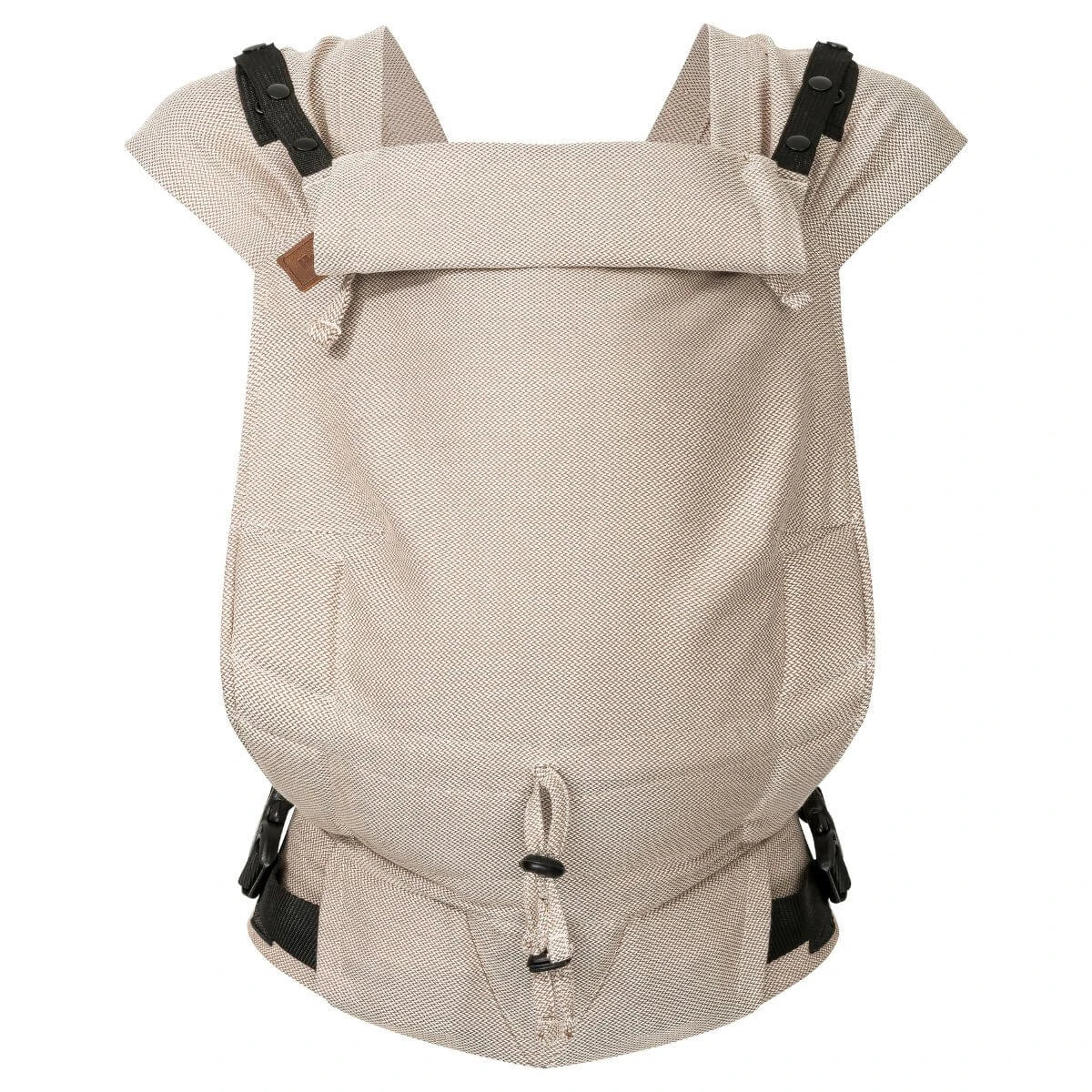 Mochila Hoppediz Ajustável BabySize Primeo Djerba em cor bege.