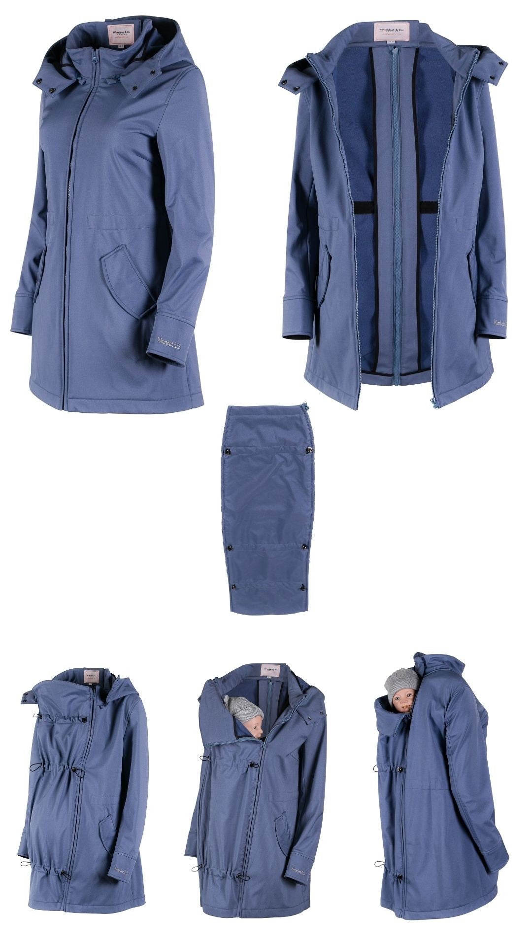 Wombat Babywearing Shell Blue Jacket