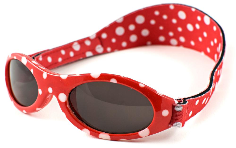 Óculos de sol infantis Banz Chameleon para 0-2 anos, com armação azul, lentes que mudam de cor com a luz UV.