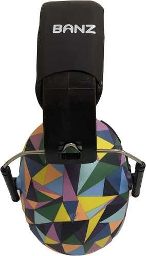 Auriculares supressores de ruído Banz em verde lima com almofadas de espuma para máximo conforto.