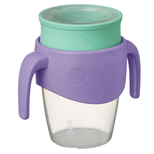 Copo de aprendizagem 360º Bbox na cor Lilac pop com pegas ergonómicas