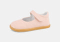 Sapatilha de cerimónia barefoot Blanditos by Crio's Delhi Nube em tom rosa claro, com fecho de velcro e sola fina de borracha natural.