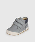 Sapatilha Blanditos Dublin cor Gris (cinza) - Vista lateral de Calçado Respeitador Barefoot infantil com duplo velcro e sola flexível.