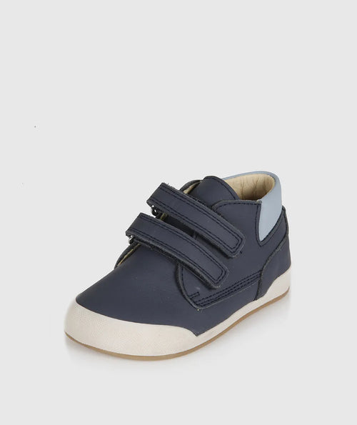Sapatilha Blanditos Dublin cor Navy (azul-marinho) - Vista lateral de Calçado Barefoot Respeitador para criança, flexível e leve.
