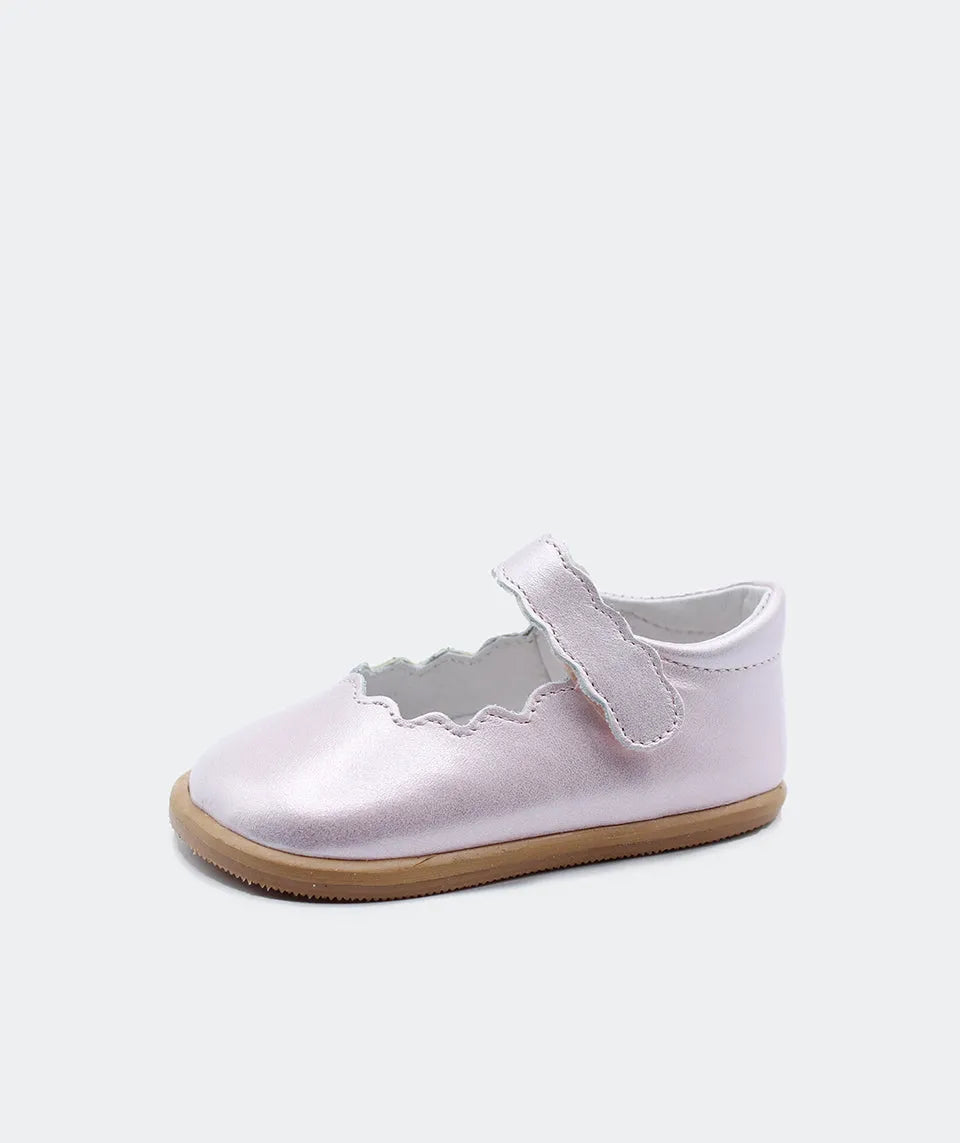 Blanditos Nubes de cerimónia em cor cuarzo, calçado barefoot com formato largo para liberdade de movimento e um crescimento saudável dos pés.