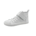 Sapatilha alta barefoot Blanditos Tokyo na cor Blanco (branco total). Calçado respeitador infantil da Crio's com biqueira larga, sola fina e flexível. Calçado Barefoot.