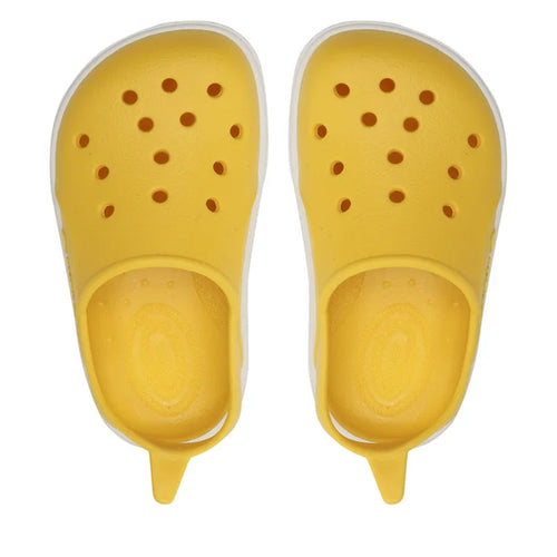 Par de sandálias Boatilus Cloggy Amarelo, vista de cima, ideal para praia e piscina.