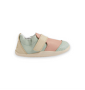Sapatilhas barefoot Bobux Xplorer Go Seafoam Cameo Rose em pele macia para primeiros passos