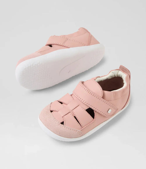 Sapatilhas Bobux Xplorer Maris Ballet Pink vistas de cima e de lado.