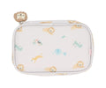 Bolsa de medicamentos Tutete Savannah com padrão de animais e puxador em silicone.