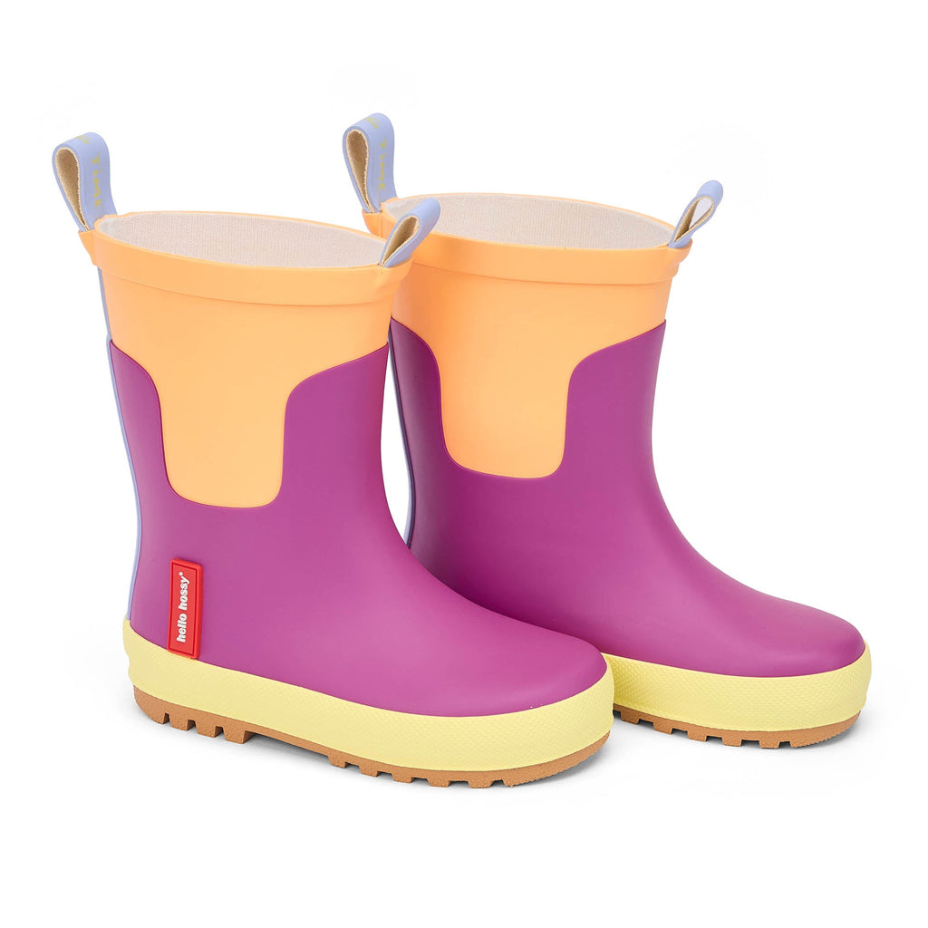 Botas de chuva Hello Hossy Purple, detalhe da bota