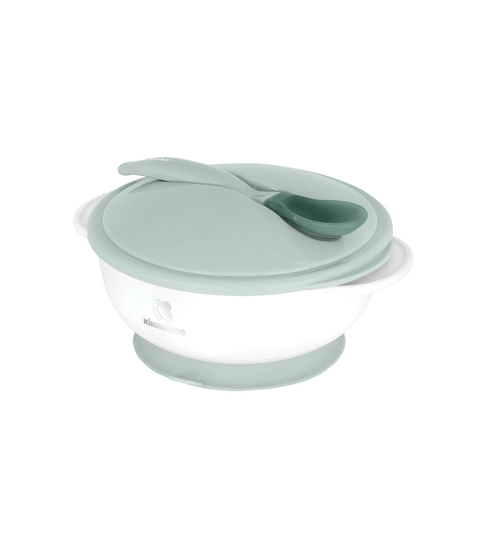 Set de alimentación Kikkaboo con ventosa y cuchara termosensible