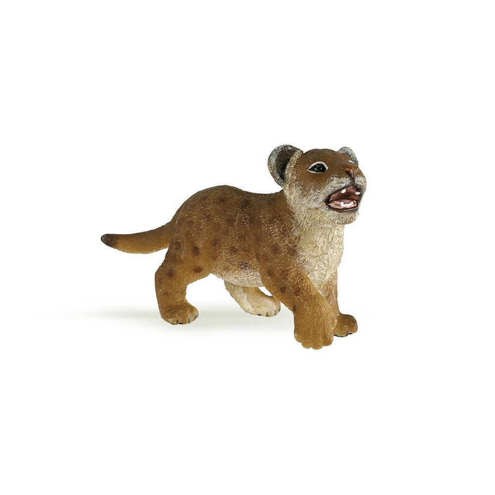 Miniatura de leão bebé da Bullyland pintada à mão e sem PVC