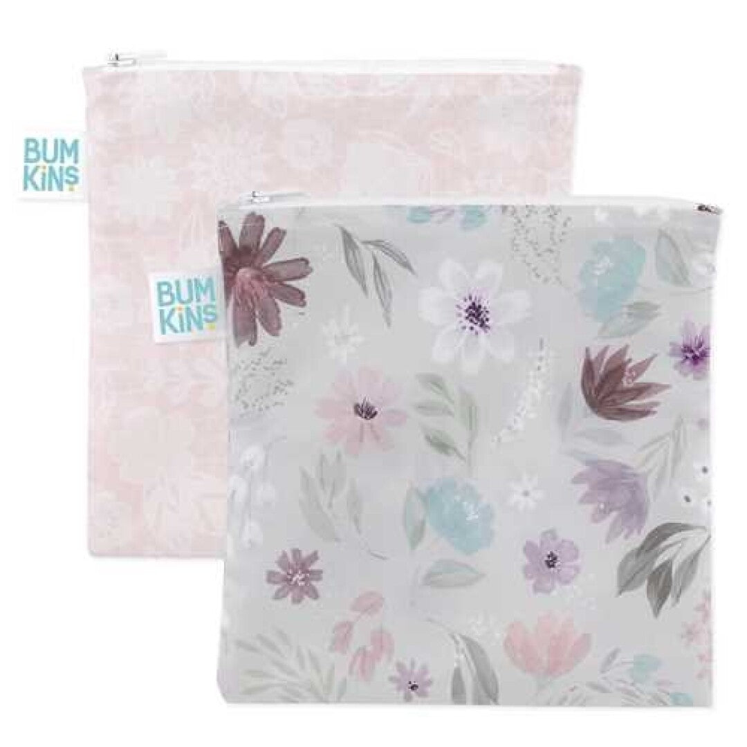Pack de 2 sacos reutilizaveis multiusos Bumkins de 18x18 cm para snacks