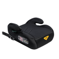 Banco elevatório Axkid Mate 2 ISOFIX preto, visto de lado, destacando o design compacto e o mecanismo de fixação lateral.