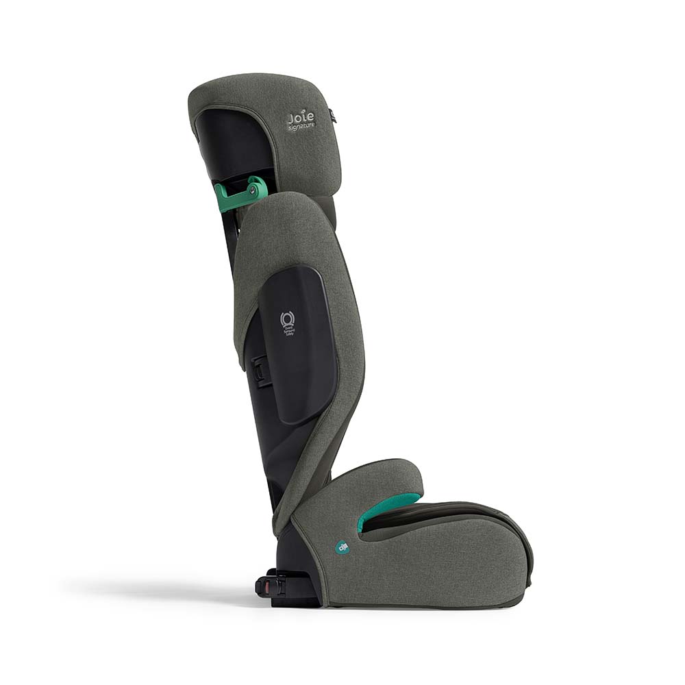 Cadeira auto Joie i-Traver Signature na cor preta/antracite, vista de frente, mostrando o design ergonómico e os tecidos premium.