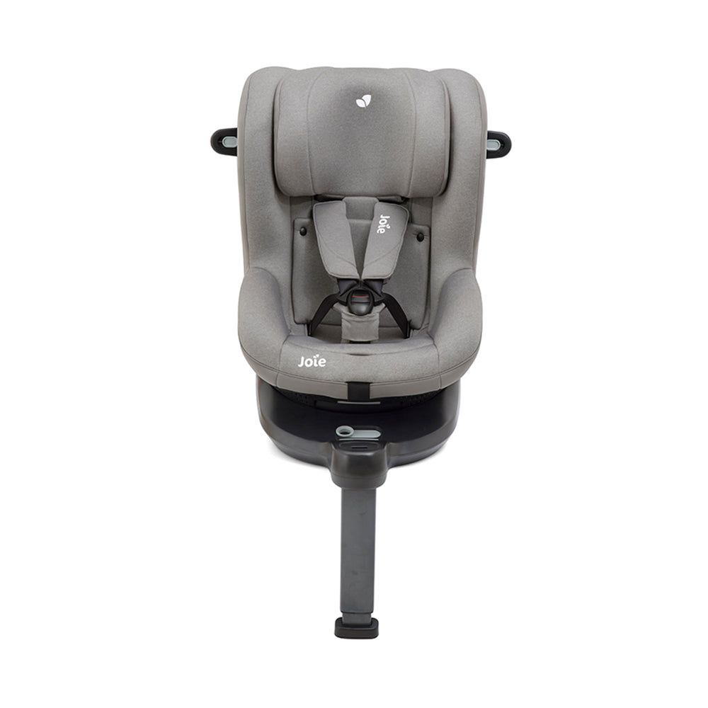 A cadeira auto Joie i-Spin 360 com o redutor de recém-nascido (Grow-with-me) instalado, mostrando a configuração para 40 cm.