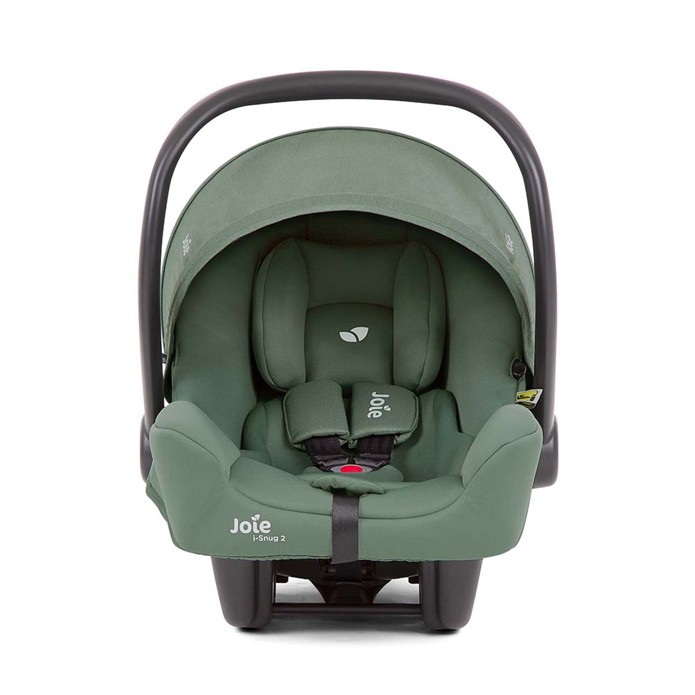 Imagem da Joie i-Snug 2 com a capota solar UPF50+ totalmente estendida, protegendo o bebé do sol.