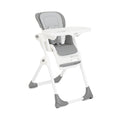 Cadeira de refeição Joie Mimzy Recline em cor neutra, totalmente montada e pronta a usar, focando no design moderno e assento confortável.