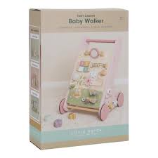 Caixa de embalagem do produto "Little Dutch Baby Walker Fairy Garden", mostrando o produto e o branding.