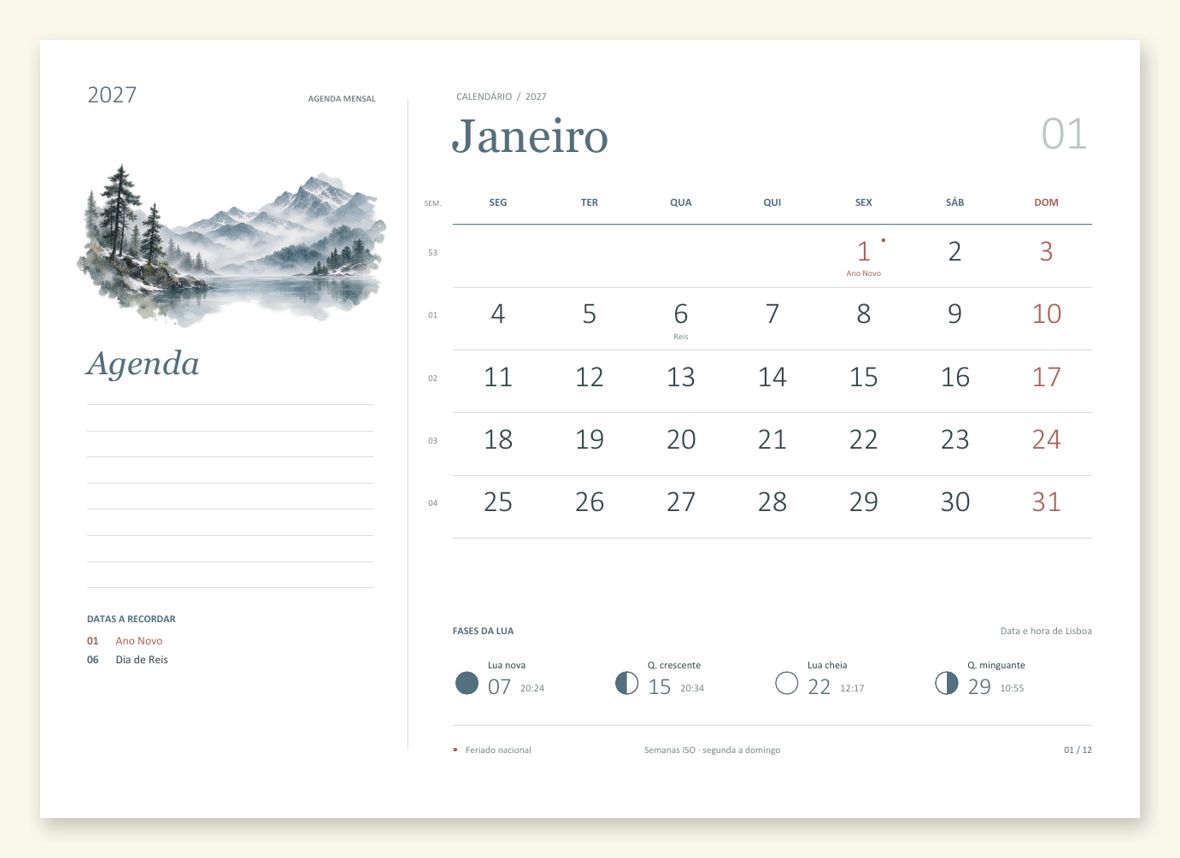 Ebook - Calendario Mensual
