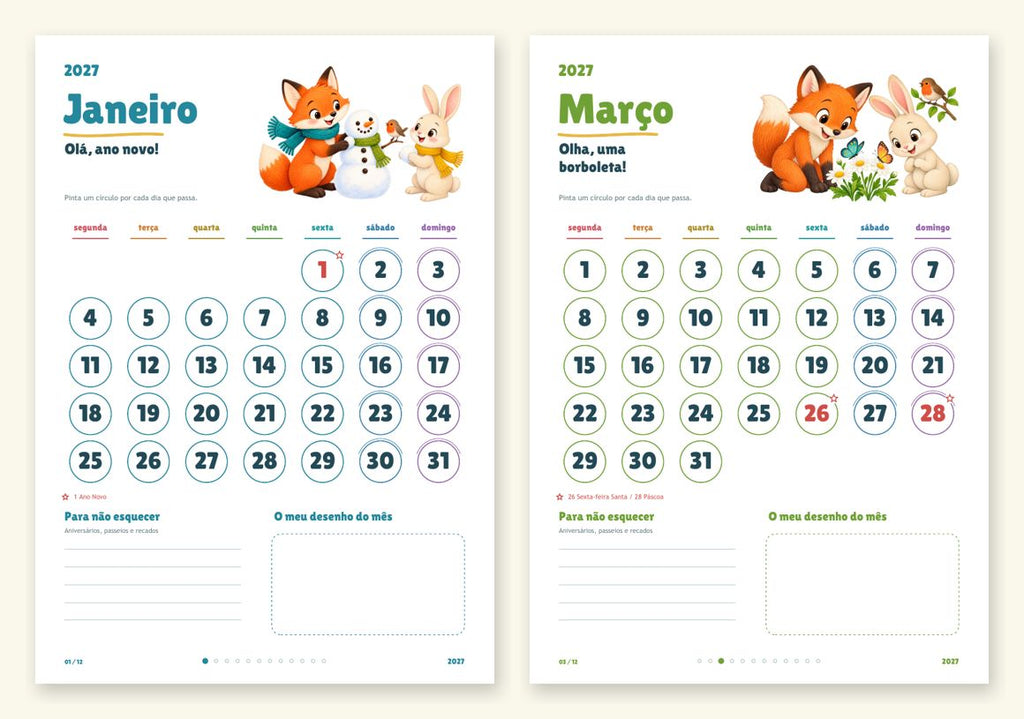 Ebook - Monthly Children's Calendar