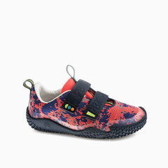 Pablosky Barefoot Sapatilha Navy-Red Knit