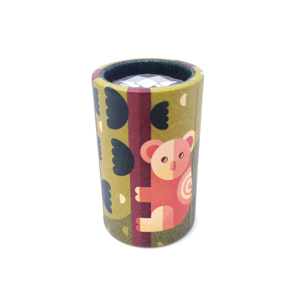 Caleidoscópio Svoora com ilustração de koala.