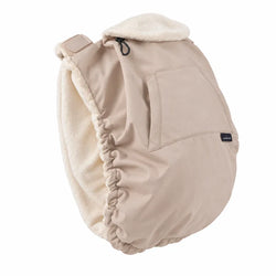 Capa de babywearing Neobulle Greige 3 em 1 impermeável e corta-vento com capuz ajustável