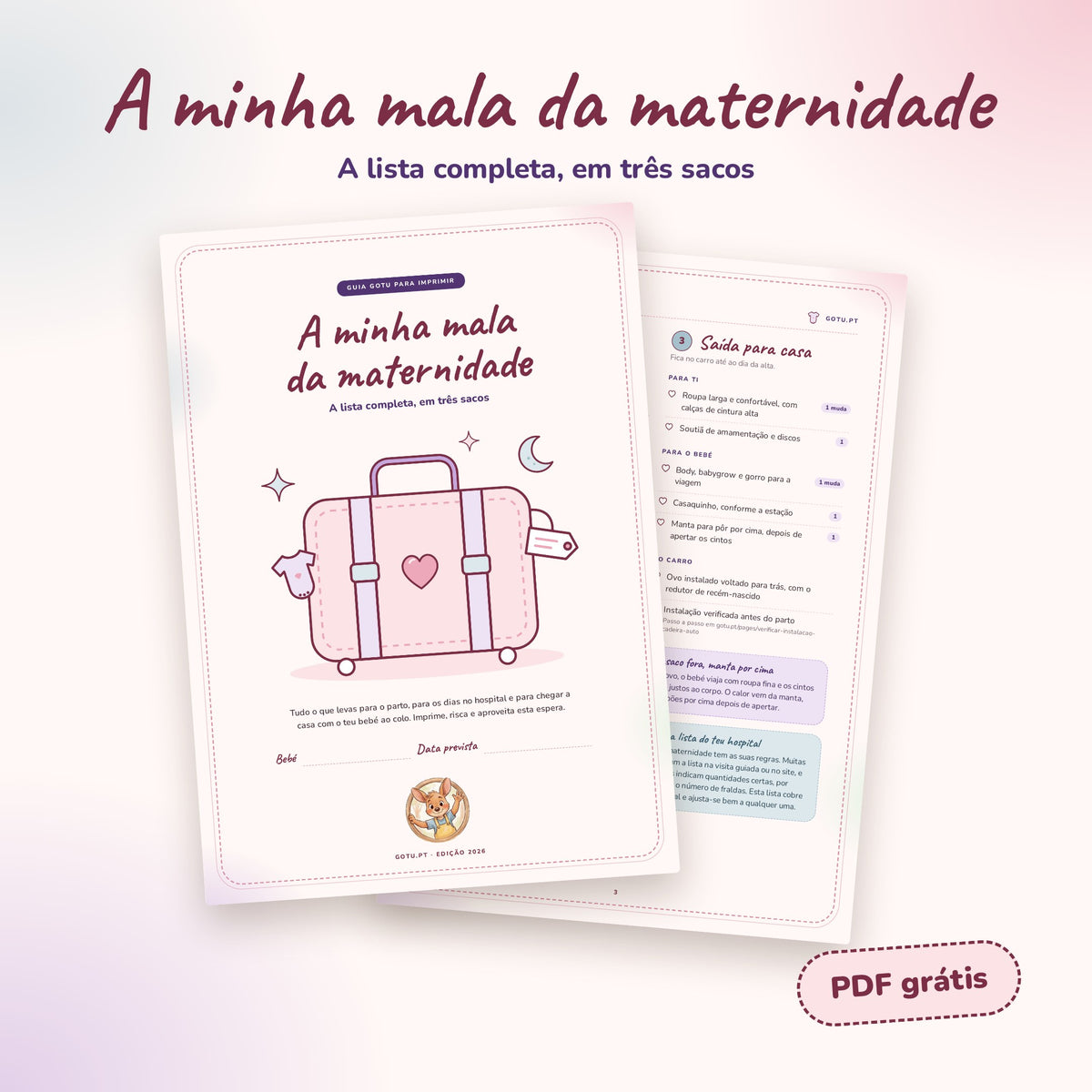 Ebook - Checklist: A minha mala da maternidade