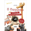 Capa do livro infantil "O Cuquedo Livro de Autocolantes" da Livros Horizonte, com ilustrações de animais da selva como girafa, zebra, hipopótamo e rinoceronte, e a indicação "+ de 150 Autocolantes".