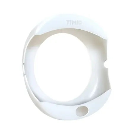 Capa de proteção em silicone branco para o leitor TIMIO, vista frontal detalhada.