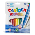 Conjunto de 12 marcadores CARIOCA Aquarell ponta pincel cores brilhantes
