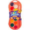 Caixa de aguarelas Neon com 12 pastilhas de cores vibrantes da marca CARIOCA