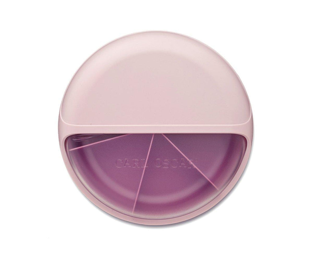 Lancheira giratória Carl Oscar BentoDISC cor rosa com 5 compartimentos para snacks