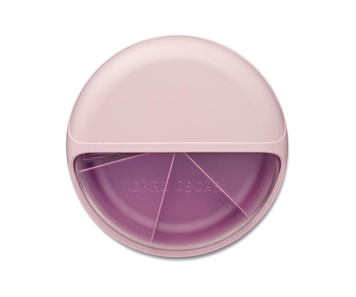 Lancheira giratória Carl Oscar BentoDISC cor rosa com 5 compartimentos para snacks