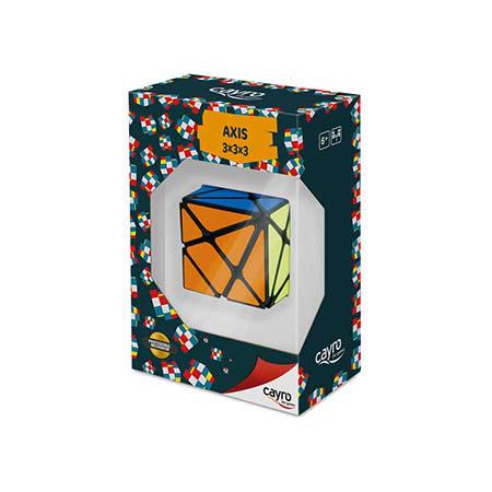 Cayro Cubo 3x3 Axis na embalagem original, mostrando o design único e as cores vibrantes do puzzle.