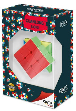 Cubo 3x3 Guanlong da Cayro na embalagem original, exibindo as cores vibrantes e o design clássico.