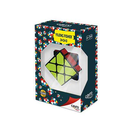 Cubo 3X3 Yileng Fisher da Cayro na embalagem original, mostrando o design único e as cores vibrantes.