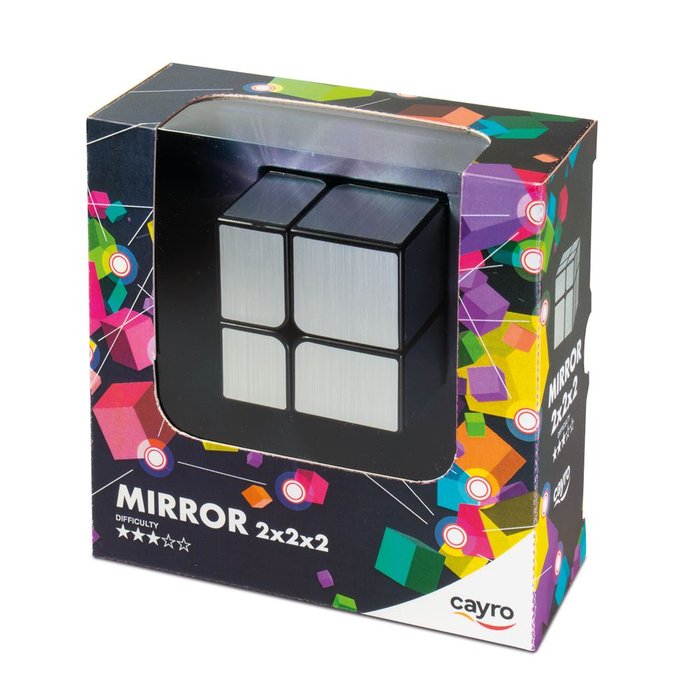 Cayro Cubo Espelho 2x2 na embalagem original, mostrando o design do cubo e a marca Cayro.