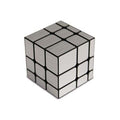 Detalhe do Cubo Espelho 3x3 da Cayro, mostrando as diferentes dimensões das peças e o acabamento espelhado.