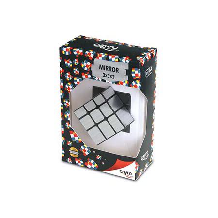 Embalagem do Cubo Espelho 3x3 da Cayro, mostrando o cubo dentro da caixa com design colorido e a marca Cayro.