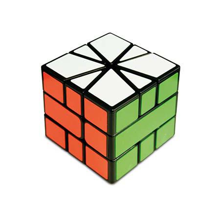 Detalhe do Cubo Sq-1 Guanlong da Cayro, exibindo as cores vibrantes e a estrutura complexa do puzzle. Perfeito para desenvolver habilidades cognitivas.