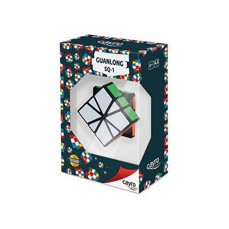 Cubo Sq-1 Guanlong da Cayro na embalagem original, mostrando o design único e a marca. Ideal para fãs de puzzles e desafios.