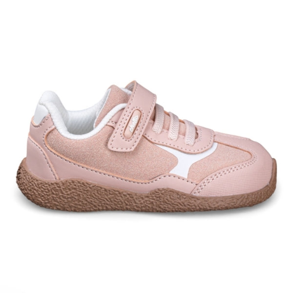 Sapatilhas barefoot Chetto em malha respirável rosa com sola flexível para criança