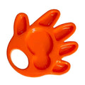 Paleta de pintura a dedo ChildGen em formato de mão, cor laranja vibrante, ideal para atividades artísticas infantis.